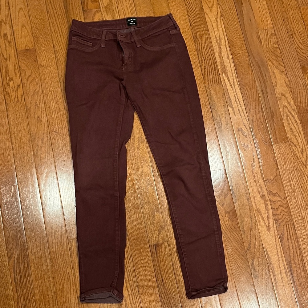 Just Black Deep Maroon Jeans